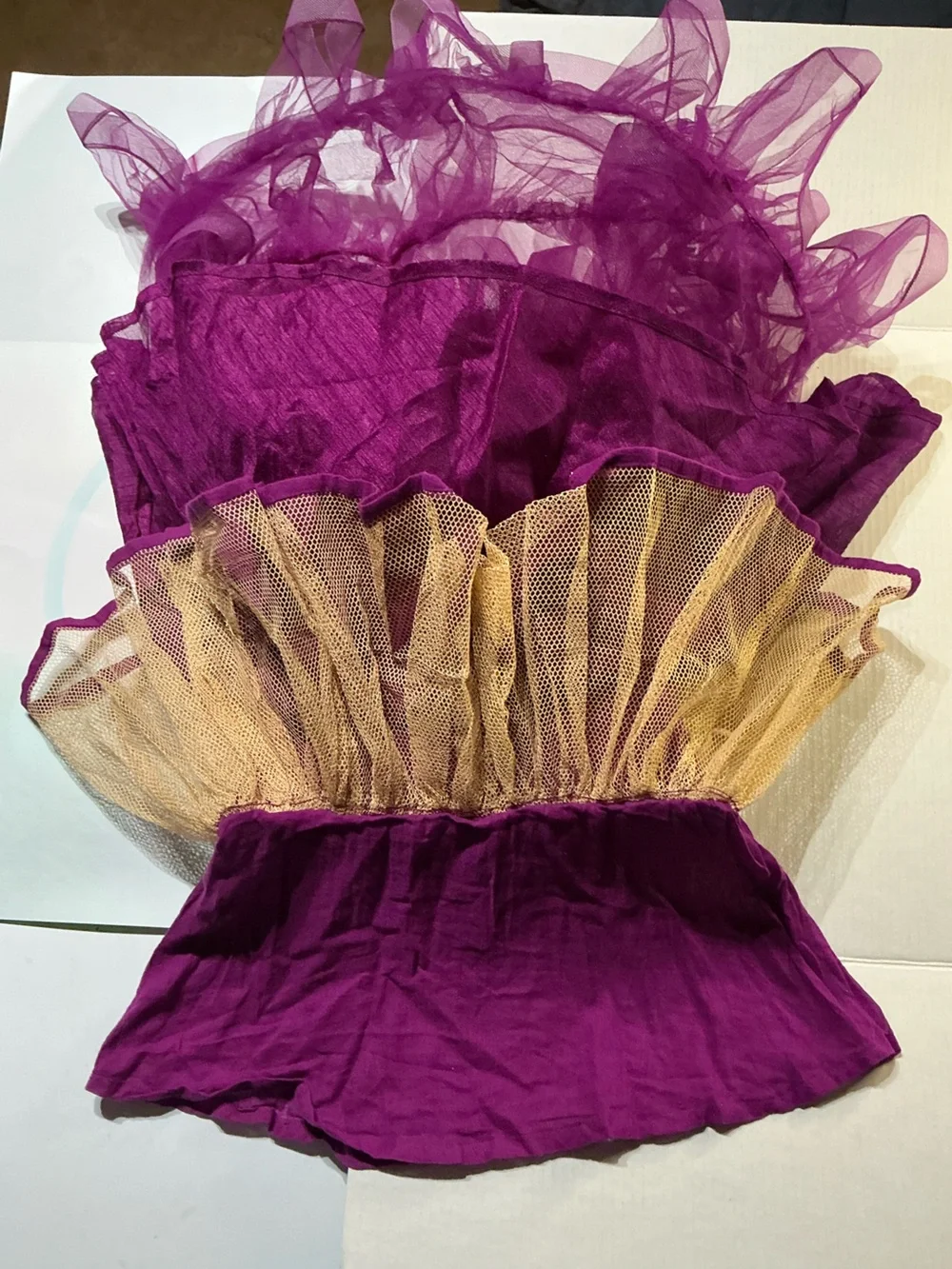 Fashion Totz Purple Ruffle Tulle Infant Pageant Cupcake Dress 9M 12M